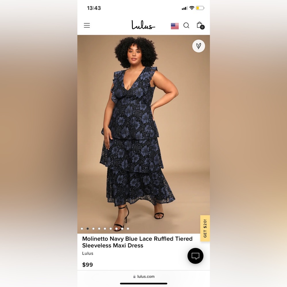 Lulu’s navy midi dress